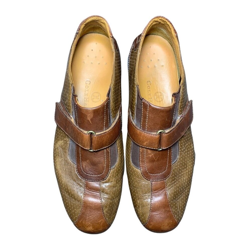 COLE HAAN Mens Casual Dress Shoes Brown Leather Sport Sneakers Size 9M